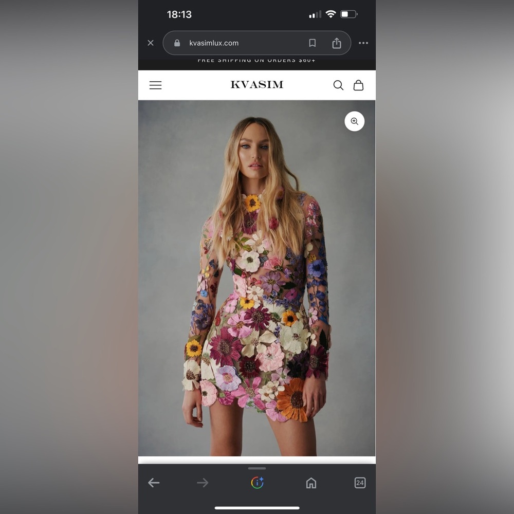 KVASIM FLEUR DRESS MEDIUM BRAND NEW WITH TAGS